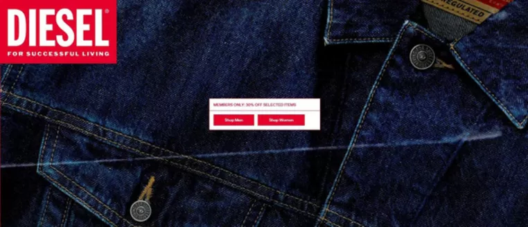 Каталог на DIESEL в Своге | MEMBERS ONLY 30% OFF SELECTED ITEMS | 2026-04-10T00:00:00.000Z - 2026-04-26T00:00:00.000Z